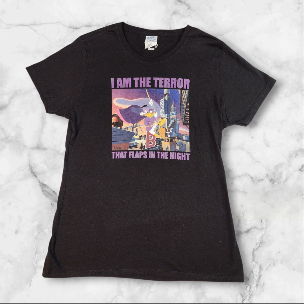 Disney Darkwing Duck Retro Graphic Tee | “I Am the Terror That Flaps in the Nigh
